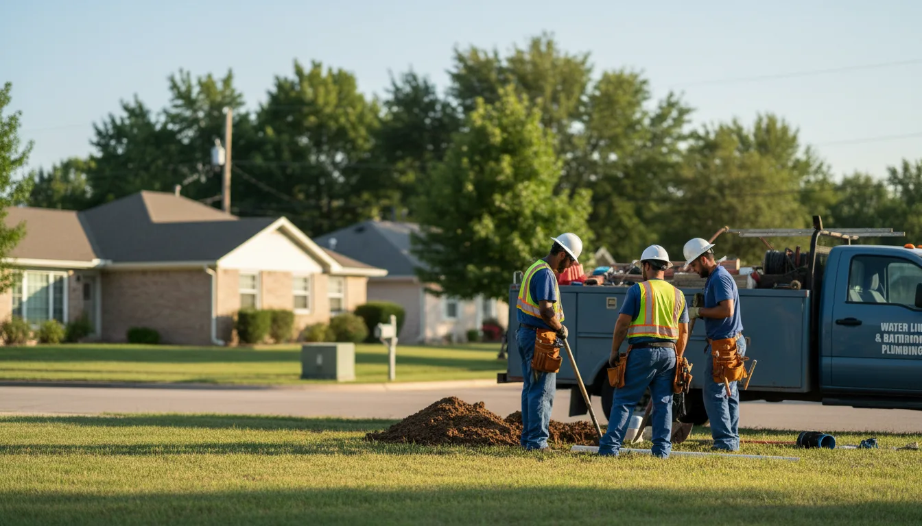 Residential water line and bathroom plumbing service in Hickory, MS